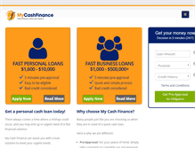 Tablet Screenshot of mycashfinance.com.au